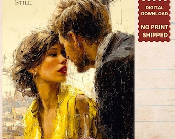 Vintage Romantic Couple Card – “Still” Love Card, Timeless Anniversary Card, Valentine’s Day Card for Him or Her