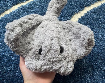 Chunky Hand Knit Sting Ray Pup plushie