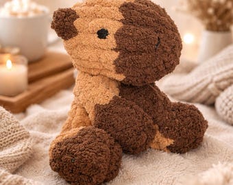 Chunky Hand Knit Capybara Snuggler Plush | Oversized Amigurumi Stuffed Animal (16 Inch)