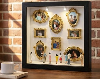 DIY Mini Museum Shadow Box – LED Memory Display with Wood Frames