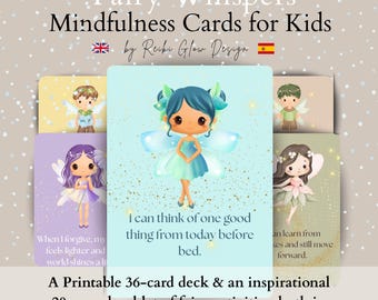 Printable Kids Affirmation Cards & Activity Booklet, Bilingual English Spanish Set, Emotional Learning, Reiki Guidance