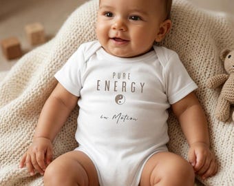 Baby Onesie – Yoga Mom Matching Outfit, Neutral Spiritual Baby Bodysuit, Pure Energy
