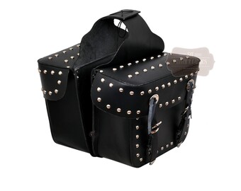 Motorcycle Saddlebags, Leather Tool Carrier for Touring Bikes, Waterproof Heavy Duty Bike Bags