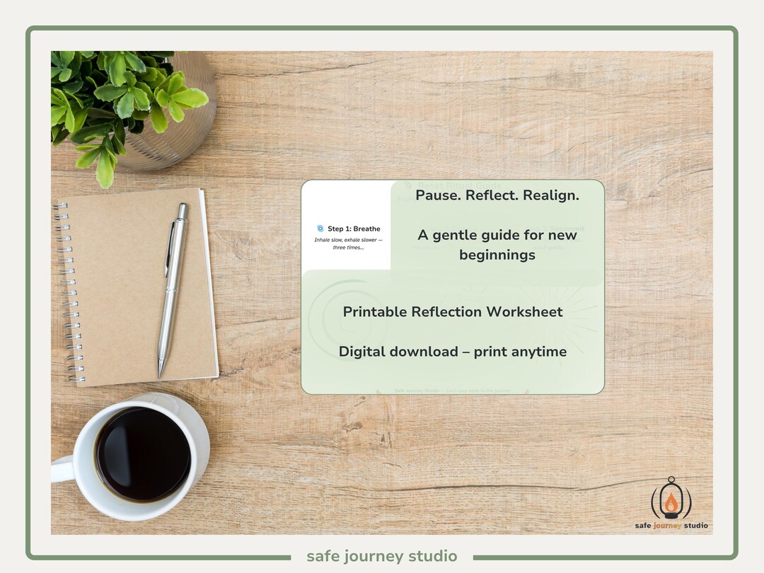 Reset Ritual Guide Printable | Gentle Self-care & Reflection Worksheet ...