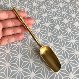 Gold Bamboo Soil Scoop: Kitsch Terrarium Tool