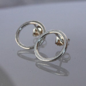 Earrings O in silver
