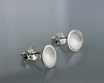 earrings cups white in sterling silver