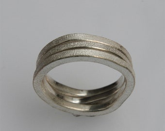 3 stacking rings in sterling silver