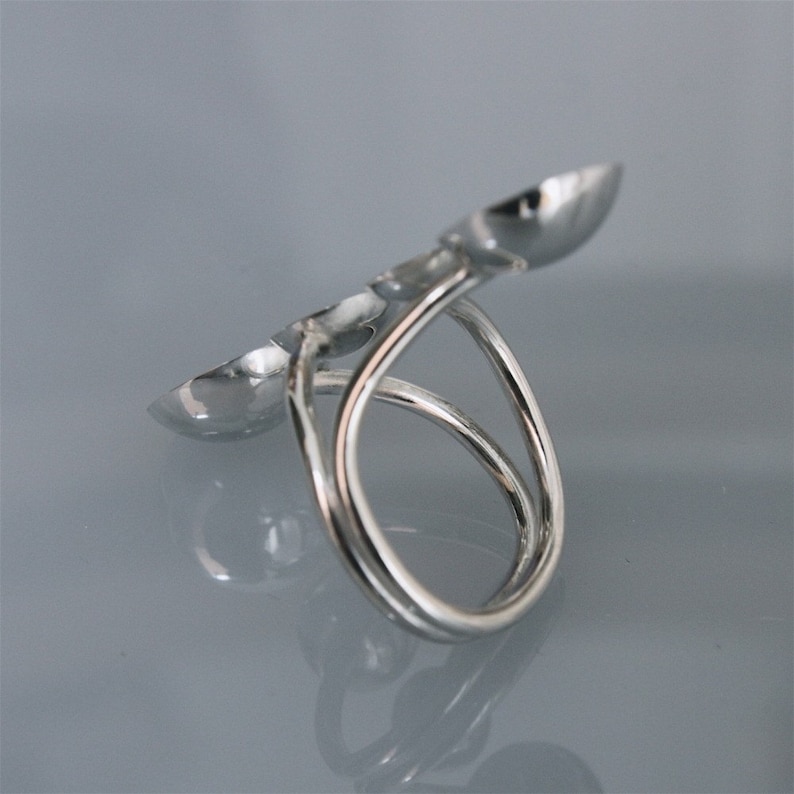 Contemperan ring 4 cups oxidized handmade in silver image 3