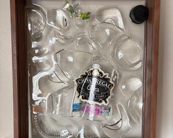 ジャックダニエル / コーラ - 割れたボトルアート - Etsy 日本