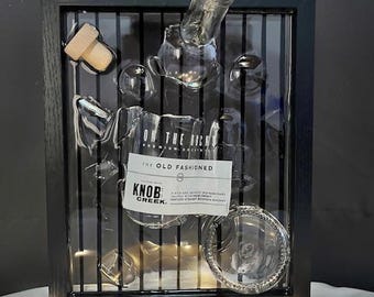 Resin Flaschenkunst- Knob Creek 23x30cm