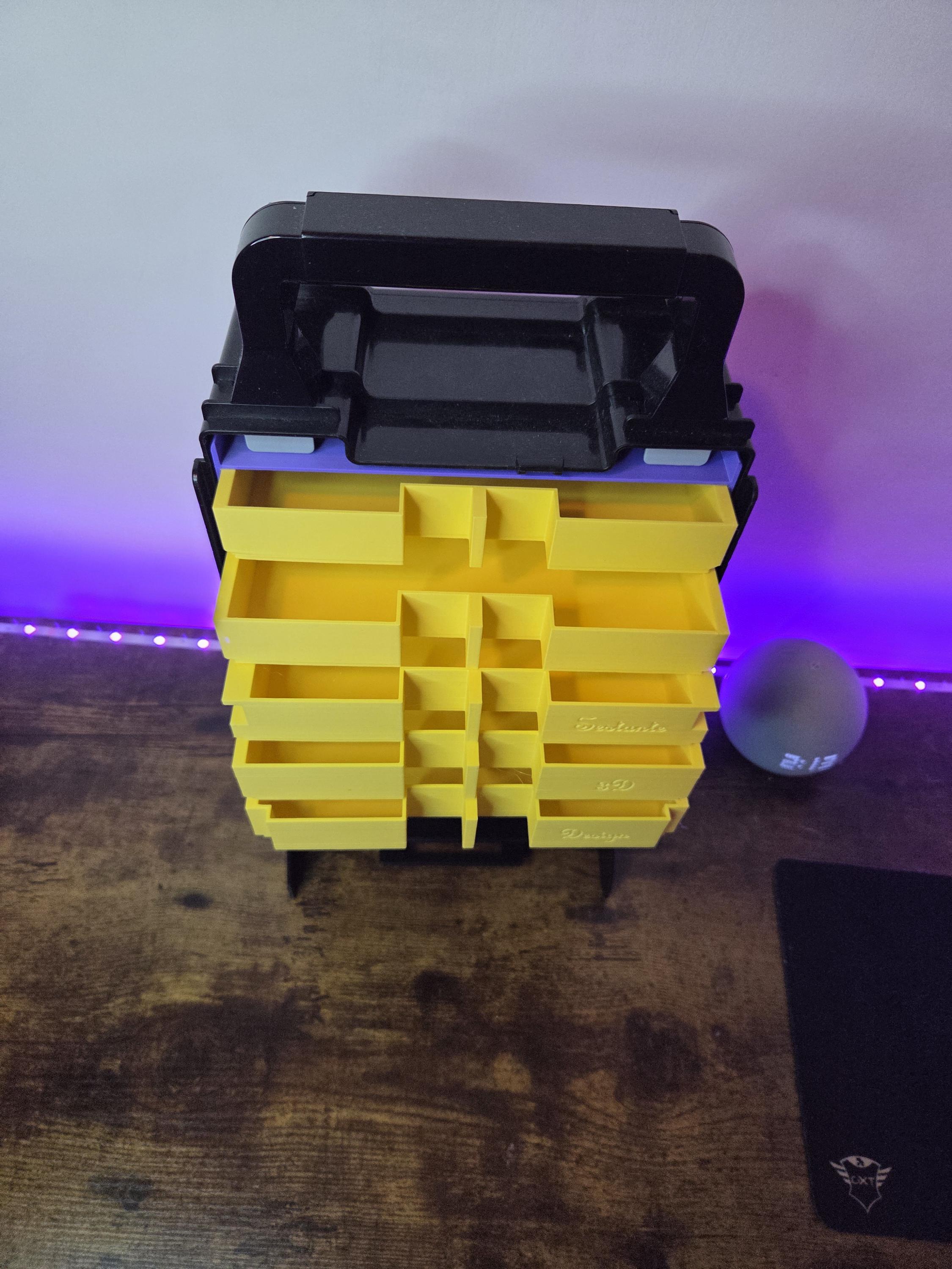 Tamiya Mini 4WD Portable Pit Box Shelves | Internal Organizer for