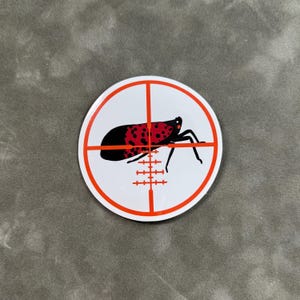Spotted Lantern Fly Sticker: Enemy Spotted Vinyl Decal (3inx3in)