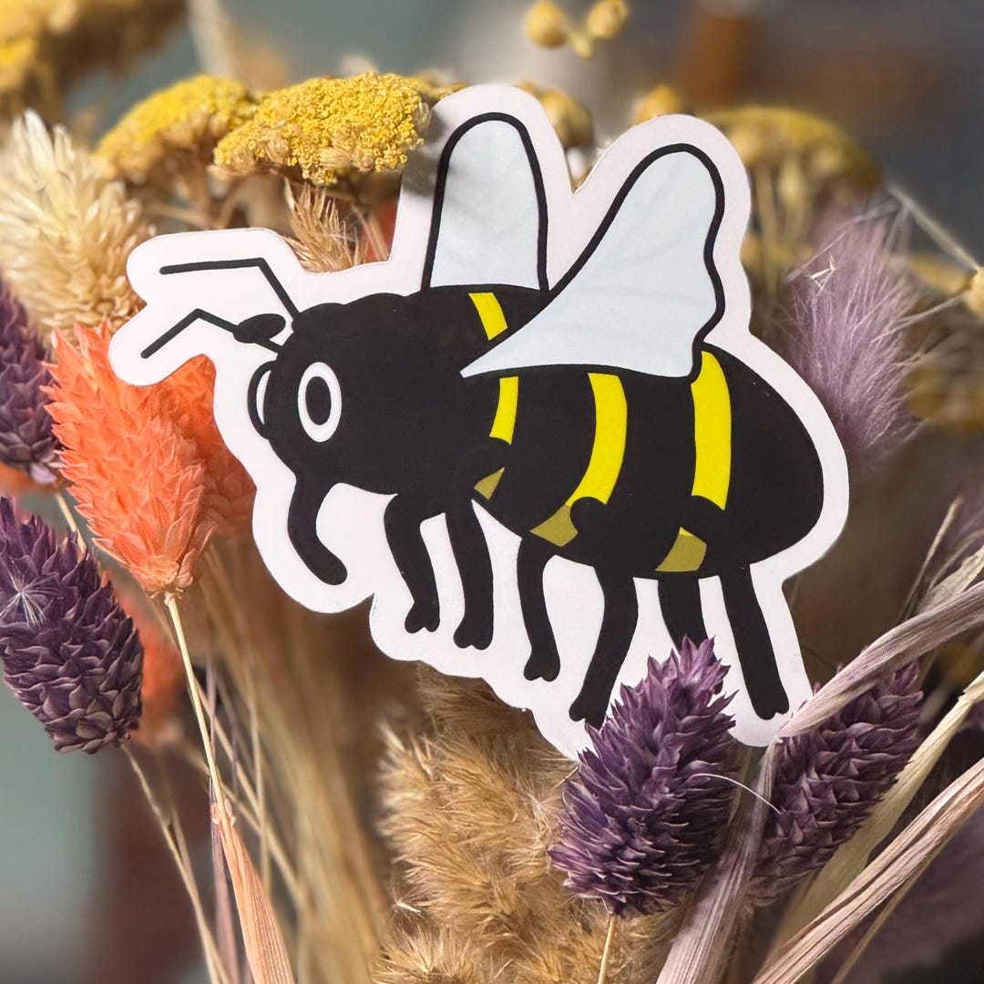 Bumble Bee Medium Vinyl Sticker - Etsy