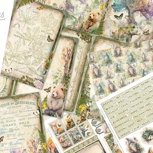 Whimsical Woods Junk Journal Kit Forest Printable Junk Journal Kit ...