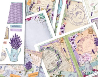 The French Provence Crafting Printables Kit, Printable Journal Kit, Journal Ephemera, Scrapbook Journal, Decorative Journal Kit  002224