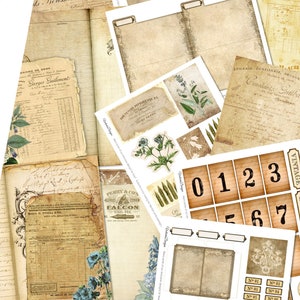 Mega Ephemera File Folders Junk Journal Kit, Digital Journal Kit, Junk Journal Supplies, Journal File Folders, Journal DIY, Kit 001948 image 10