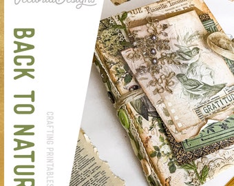 Back to Nature DELUXE Crafting Printables Kit, Nature Embellishments, Nature Scrapbook, Craft Kit, Printable Journal, Nature Prints 002615