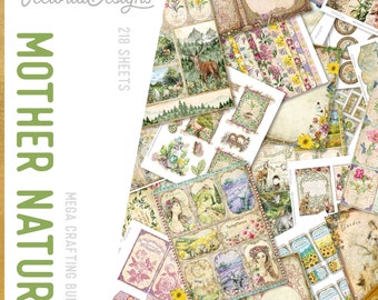 Mother Nature DELUXE MEGA Crafting Bundle, Nature Printables, Printable Paper, Embellishments, Botanical Junk Journal, Craft Kits - 002790