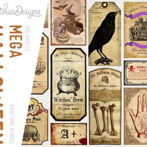 MEGA Halloween Crafting Bundle, Printable Paper Crafting, Trick Or Treat, Halloween Decoration, Halloween Digital, Halloween Gift 001785