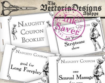 Naughty Coupons Book Mens Gift Printable Coupons Adult - Etsy ...