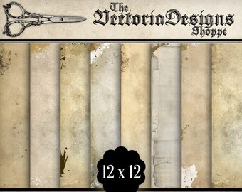 Grunge Papers 12 x 12 inch paper pack printable paper crafting scrapbooking digital paper printable digital collage sheet - VDPAGR1305