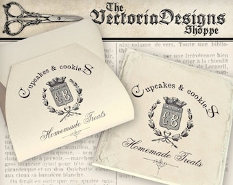 Cookie Envelope vintage printable images instant download digital collage sheet VDBXVI0951