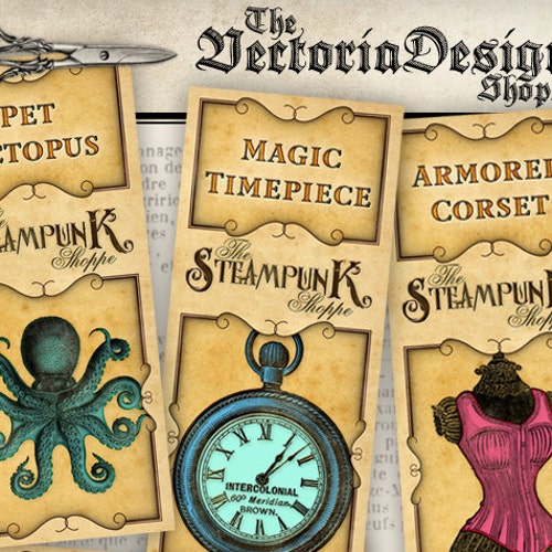 Steampunk Apothecary Labels VD0461 Etsy