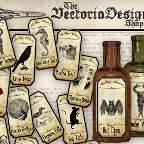 Halloween Bottle Labels Halloween Printables Halloween - Etsy