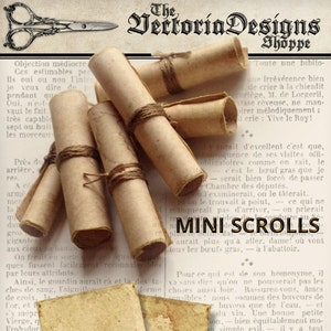 Parchment Paper, Halloween Scroll Paper, Mini Scrolls, Diy Printable, Paper Sheets, Parchment Scroll, Halloween Scrapbooking,  001268