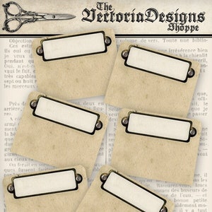 Printable Tabs organizing printable vintage style retro instant download digital download collage sheet -000857