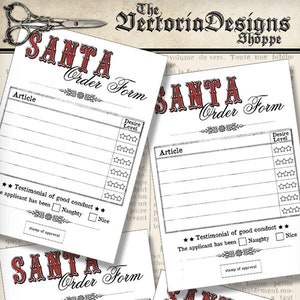 Christmas Santa Wish List, Christmas Template, Christmas Order Form, Wish List Printable, Christmas Craft Oder Form, Xmas List 000261