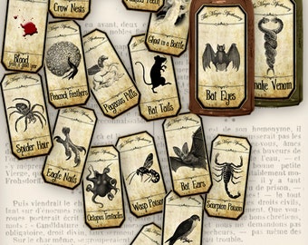 15 large halloween apothecary labels jar labels apothecary etsy