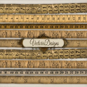 Vintage Tape Measure, Old Tape Measure, Digital Collage Sheets, Digital Tape, Paper Tape Measure, Massband, Paper Ephemera, Art 000271