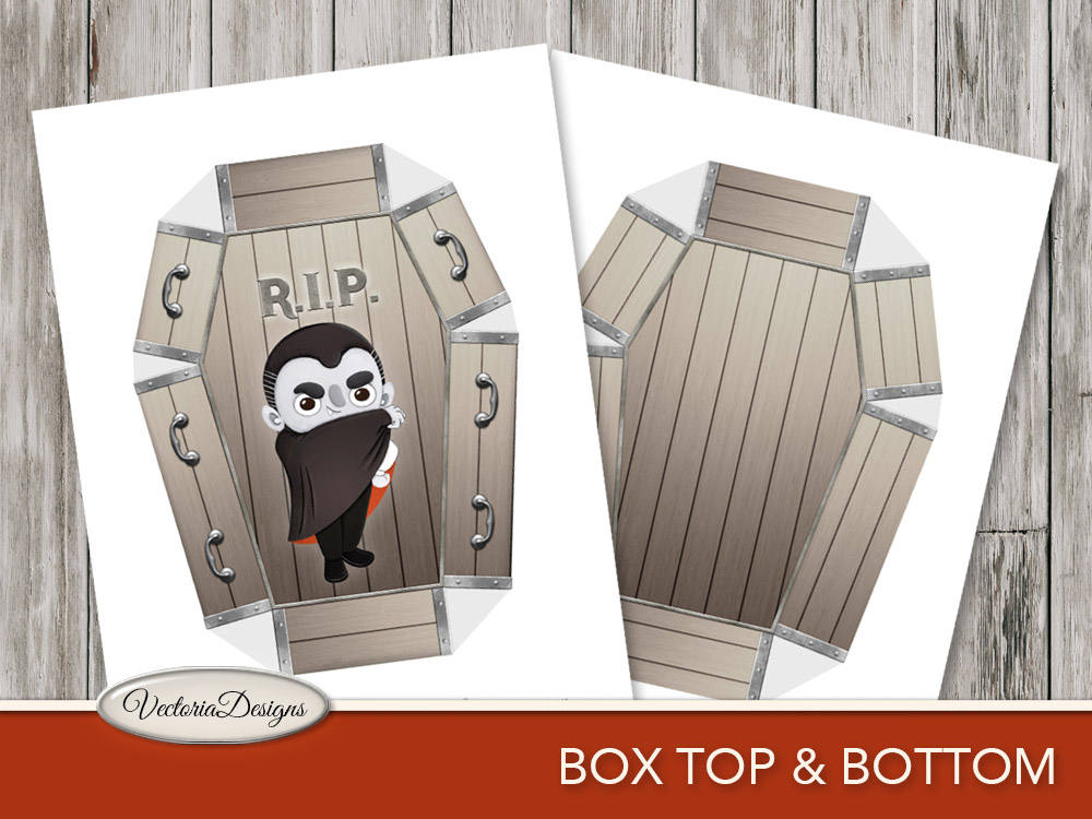 Vampire Coffin Box, Printable Halloween Boxes, Coffin Treat Box ...