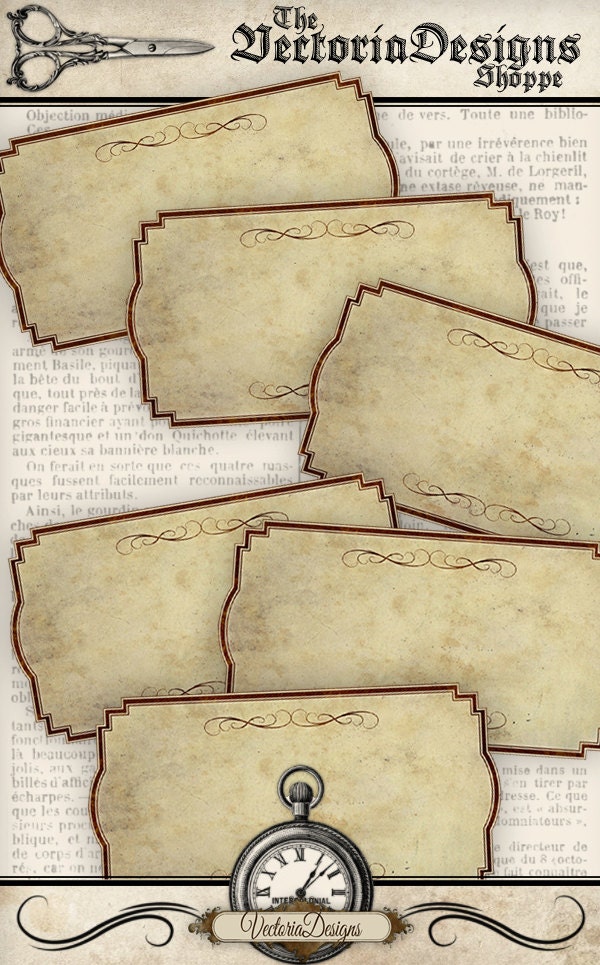 Blank Labels printable labels add text organzing scrapbooking paper crafting instant download ...