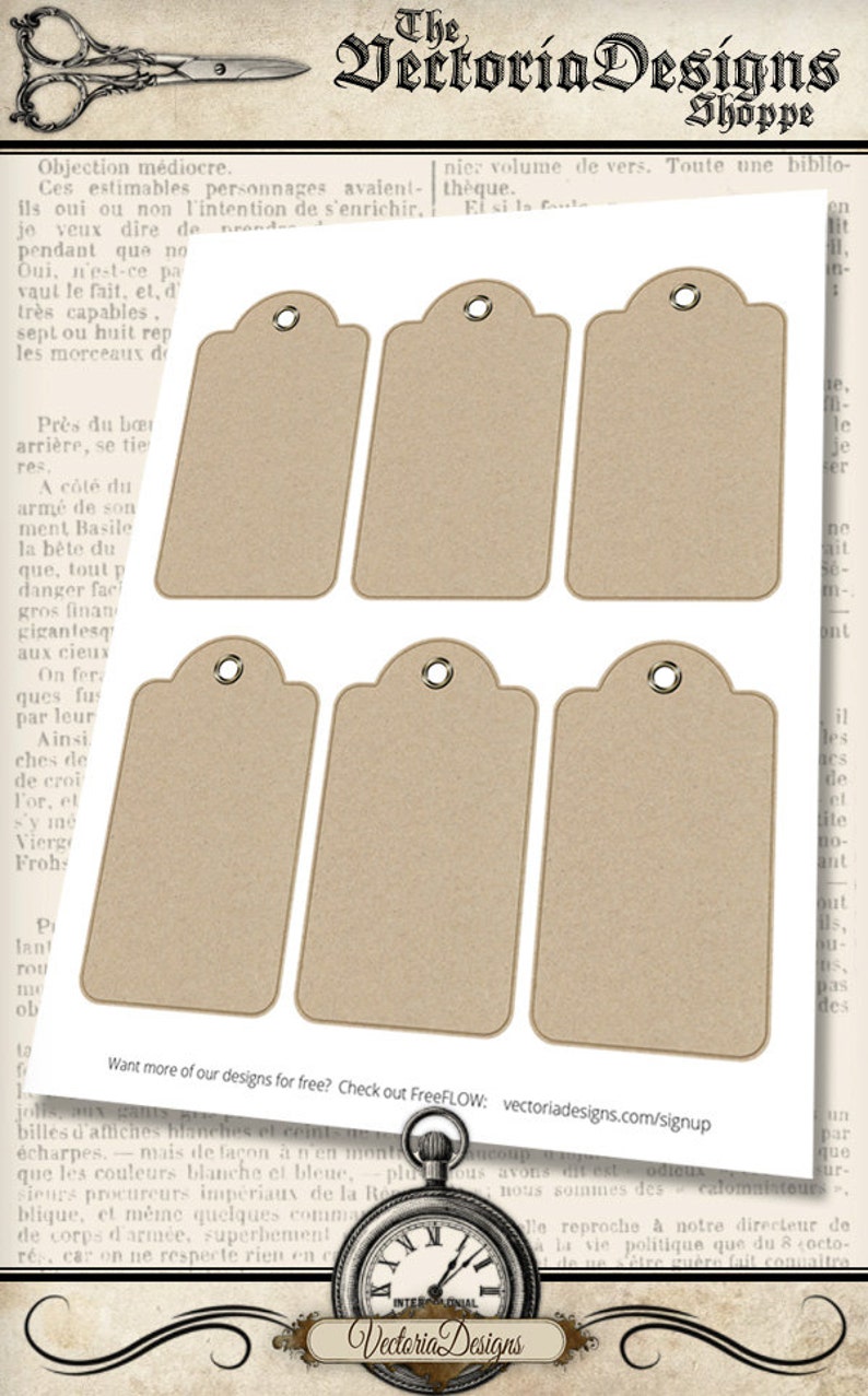 blank kraft tags printable kraft paper art craft hobby paper etsy