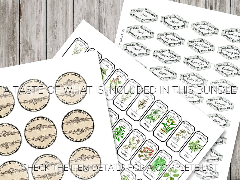 Herbal Bundle, Herbal Pack, Herbal Printables, Mini Posters, Herb ...