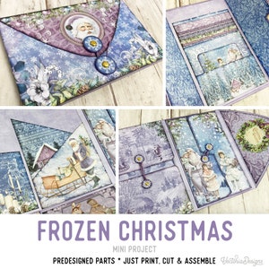 Frozen Christmas Mini Project Folio Craft Kit Crafts Folio Kit Purple Christmas Junk Journal Add On Printable Craft Printable Gift 003165