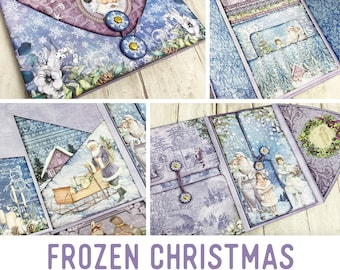 Frozen Christmas Mini Project Folio Craft Kit Crafts Folio Kit Purple Christmas Junk Journal Add On Printable Craft Printable Gift 003165