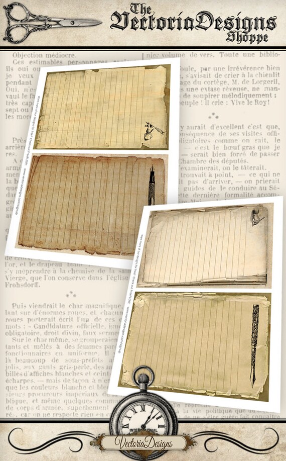 Vintage Lined Stationery Paper for Writing Letters (8.5 x 11 in, 96 Sheets)