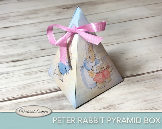 Peter Rabbit pyramid box printable Beatrix Potter diy paper crafting favor digital download instant download digital sheet - 001720