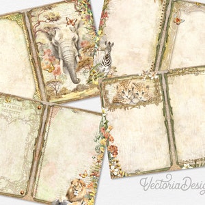 Savannah Serenity Junk Journal Kit ADD-ON, Printable Junk Journal Pages Printable Junk Journal Kit Craft kits Vintage Junk Journal 003276 image 2