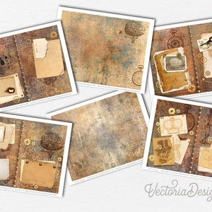 Steampunk Halloween Junk Journal Project Pack With Video Tutorial, Halloween Project Pack, Halloween Decoration Steampunk, Halloween 002080 image 3