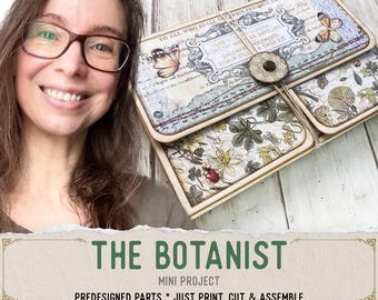 Botanist Mini Project Crafts Library Cards Folio Botanical Booklet Craft Kit Folio Kit Junk Journal Add On Printable Craft Kit 003021