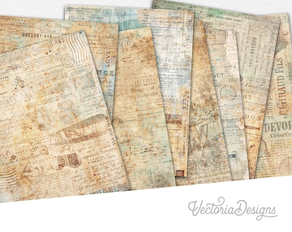 Vintage Ephemera Paper Pack, Vintage Paper Pack, Ephemera Papers, Digital Paper, Printable Paper Pack, Crafting Paper, Junk Journal - 002822