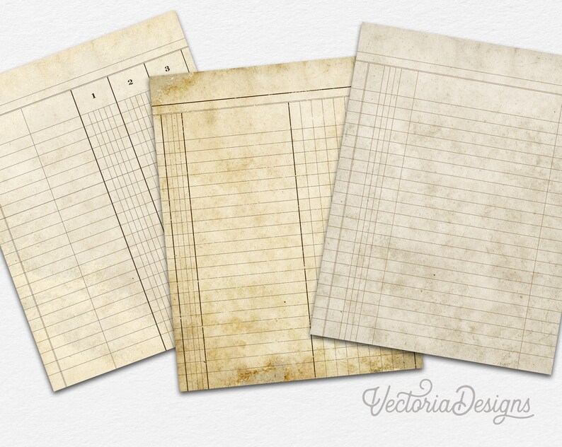 Printable Ledger Paper Ledger Book Digital Ledger Paper Etsy