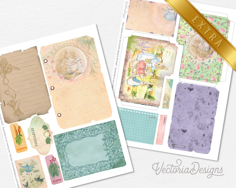 Peter Rabbit Deluxe Junk Journal Kit (printables) - 002302 - Etsy
