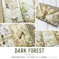 Dark Forest Mini Project Folio Craft Kit Vacation Crafts Folio Kit Nature Junk Journal Printable Craft kits Printable Gift PDF 002814
