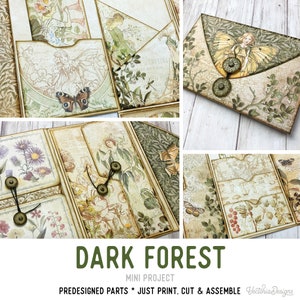 Dark Forest Mini Project Folio Craft Kit Vacation Crafts Folio Kit Nature Junk Journal Printable Craft kits Printable Gift PDF 002814